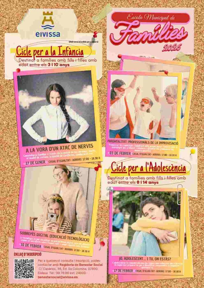 Imagen L’Ajuntament d’Eivissa posa en marxa l’Escola Municipal de Famílies 2026, a la que ja s’han inscrit quasi 80 persones