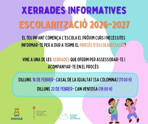 Imatge Xerrades Escolarització equilibrada curs escolar 2026-2027