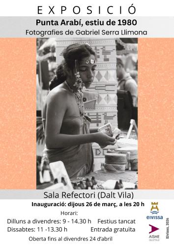 Inauguració exposició de 40 fotografies fetes al mercadet de Punta Arabí l'estiu de 1980 pel fotògraf Gabriel Serra Llimoni