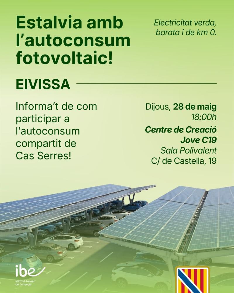 Imatge L’Ajuntament d’Eivissa i l’Institut Balear de l’Energia oferiran al C19...