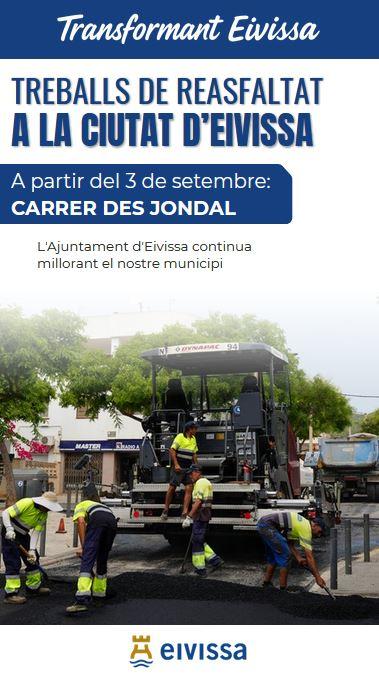 Imagen Treballs de reasfaltat :: A partir del 3 de setembre :: Carrer des Jondal