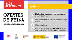 Imagen El Ayuntamiento de Eivissa ofrece 18 puestos de trabajo a personas desempleadas a través del programa SOIB Reactiva 2021
