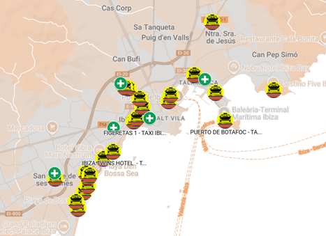 Imagen Planos paradas de taxi
